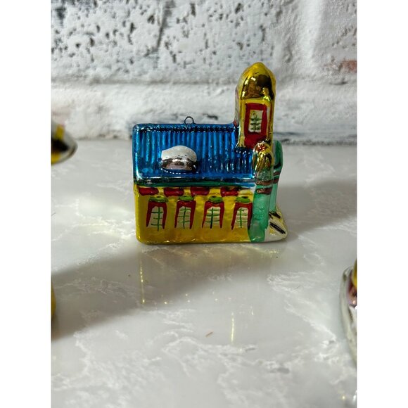 Rare! USSR Russian Vintage Christmas Ornament Lot Ceramic? Heavy Chrome Finish - Picture 7 of 14